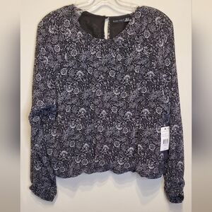 339. NWT - Black Tape Floral Print Top
